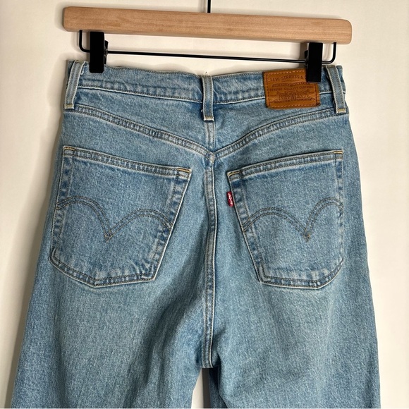 Levi’s Premium Denim Ribcage Straight Ankle Women's Jeans Light Wash size 27 - Picture 6 of 14
